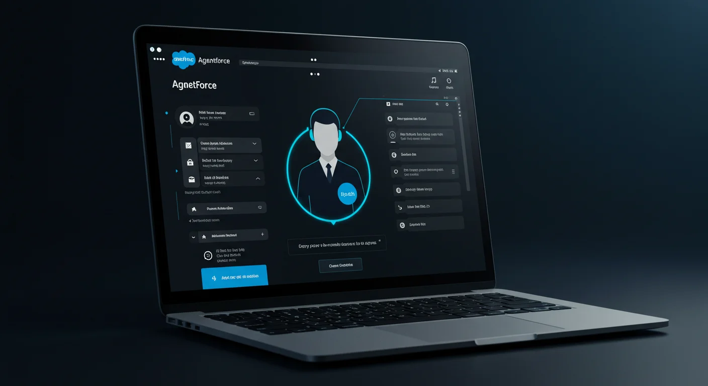 Salesforce Agentforce AI agent interface — conversation and automation dashboard